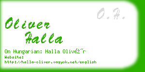 oliver halla business card